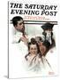 "First Haircut" Saturday Evening Post Cover, August 10,1918-Norman Rockwell-Stretched Canvas