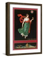 First Hour of the Night, Woman with Owl-Found Image Press-Framed Giclee Print