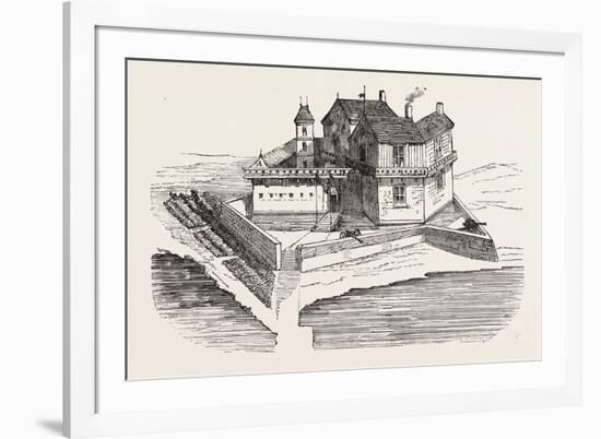 First House Erected in Quebec, Canada, 1870s-null-Framed Giclee Print