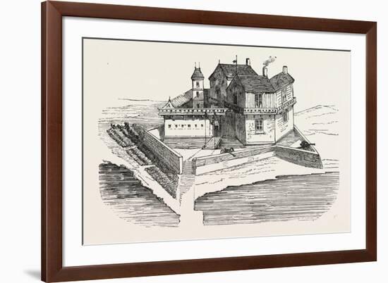 First House Erected in Quebec, Canada, 1870s-null-Framed Giclee Print