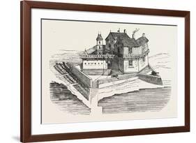 First House Erected in Quebec, Canada, 1870s-null-Framed Giclee Print