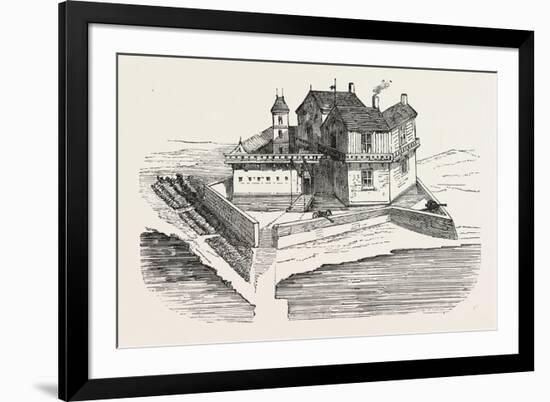 First House Erected in Quebec, Canada, 1870s-null-Framed Giclee Print