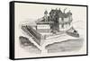 First House Erected in Quebec, Canada, 1870s-null-Framed Stretched Canvas