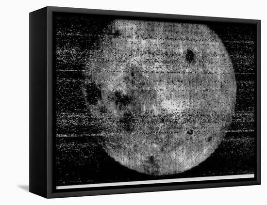 First Image of the Far Side of the Moon, from 63,500 Km (39,500 Miles)-null-Framed Stretched Canvas