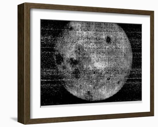 First Image of the Far Side of the Moon, from 63,500 Km (39,500 Miles)-null-Framed Photo