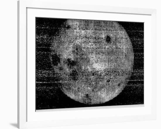 First Image of the Far Side of the Moon, from 63,500 Km (39,500 Miles)-null-Framed Photo