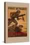 First in France U S Marines-null-Stretched Canvas