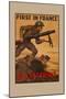 First in France U S Marines-null-Mounted Art Print