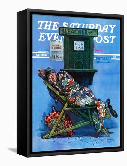 "First in Line for Tickets," Saturday Evening Post Cover, September 30, 1939-Monte Crews-Framed Stretched Canvas