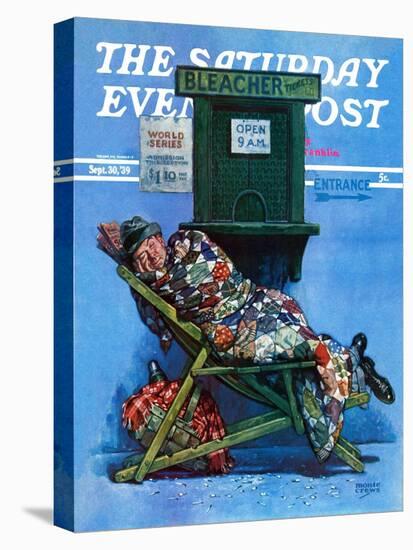 "First in Line for Tickets," Saturday Evening Post Cover, September 30, 1939-Monte Crews-Stretched Canvas