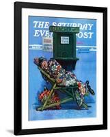 "First in Line for Tickets," Saturday Evening Post Cover, September 30, 1939-Monte Crews-Framed Giclee Print