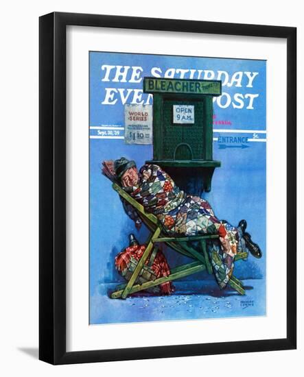 "First in Line for Tickets," Saturday Evening Post Cover, September 30, 1939-Monte Crews-Framed Giclee Print