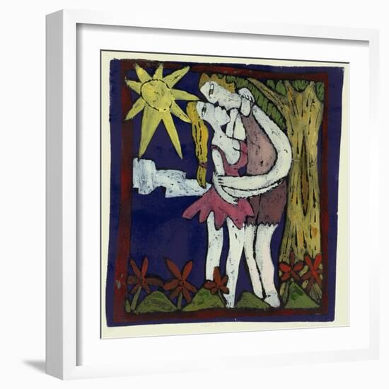 First Kiss-Leslie Xuereb-Framed Giclee Print