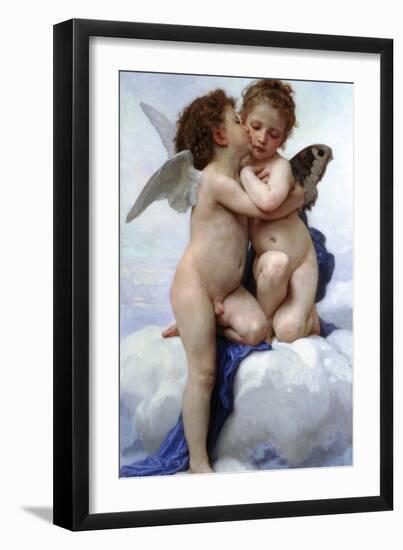 First Kiss-William Adolphe Bouguereau-Framed Art Print