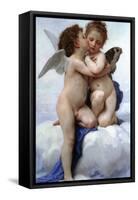 First Kiss-William Adolphe Bouguereau-Framed Stretched Canvas