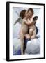 First Kiss-William Adolphe Bouguereau-Framed Art Print