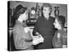 First Lady Bess Truman Purchases the First Box of Cookies to Start the Annual Girl Scout Fundraiser-null-Stretched Canvas