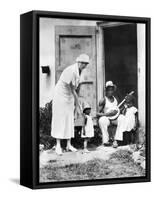 First Lady Eleanor Roosevelt Chatting with the Winn Family, of Christiansted, St Croix-null-Framed Stretched Canvas