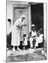 First Lady Eleanor Roosevelt Chatting with the Winn Family, of Christiansted, St Croix-null-Mounted Photo