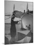 First Lady Eleanor Roosevelt on the Hull of Pan American's New Flying Boat the "Yankee Clipper"-Thomas D^ Mcavoy-Mounted Premium Photographic Print