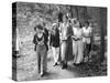 First Lady Eleanor Roosevelt Visits a Camp Tera for Unemployed Women Near Bear Mountain, NY-null-Stretched Canvas