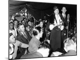 First Lady Eleanor Roosevelt Visits Indigent Remnant of Bonus Army at Fort Hunt, Virginia, May 1933-null-Mounted Photo