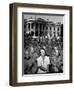 First Lady Eleanor Roosevelt with a Large Group of US Soldiers-Thomas D. Mcavoy-Framed Photographic Print