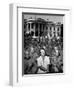 First Lady Eleanor Roosevelt with a Large Group of US Soldiers-Thomas D. Mcavoy-Framed Photographic Print