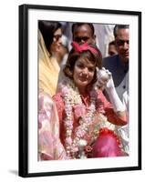 First Lady Jackie Kennedy is Welcomed at the Jaipur Airport During Her Tour of India-Art Rickerby-Framed Photographic Print