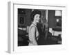 First Lady Jackie Kennedy Supervising Workman in Room at the White House-Ed Clark-Framed Photographic Print