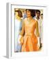 First Lady Jackie Kennedy, Walking Through Crowd in Udaipur During a Visit to India-Art Rickerby-Framed Photographic Print