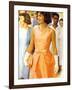 First Lady Jackie Kennedy, Walking Through Crowd in Udaipur During a Visit to India-Art Rickerby-Framed Photographic Print