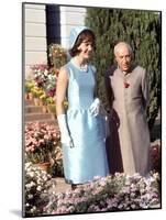 First Lady Jackie Kennedy with Indian Prime Minister Jawaharlal Nehru in Garden of His Residence-Art Rickerby-Mounted Photographic Print