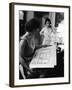 First Lady Jacqueline Kennedy Looking over Blueprints While Continuing to Redecorate White House-Ed Clark-Framed Photographic Print