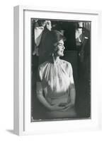 First Lady Jacqueline Kennedy Sitting Regally in Presidential During JFK's Inaugural Ball-Paul Schutzer-Framed Photographic Print