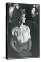 First Lady Jacqueline Kennedy Sitting Regally in Presidential During JFK's Inaugural Ball-Paul Schutzer-Stretched Canvas