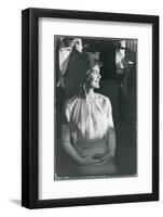 First Lady Jacqueline Kennedy Sitting Regally in Presidential During JFK's Inaugural Ball-Paul Schutzer-Framed Photographic Print