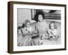 First Lady Jacqueline Kennedy with American Heart Association Heart Fund Twins-null-Framed Photo