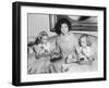 First Lady Jacqueline Kennedy with American Heart Association Heart Fund Twins-null-Framed Photo