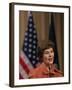 First Lady Laura Bush Speaks at Saint Rosalie School in Harvey, Louisianna Tuesday, January 9, 2007-Alex Brandon-Framed Photographic Print