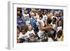 First Lady Michelle Obama Greets Children at Naval Air Station Oceana Summer Camp-null-Framed Photo