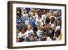 First Lady Michelle Obama Greets Children at Naval Air Station Oceana Summer Camp-null-Framed Premium Photographic Print