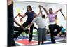 First Lady Michelle Obama Joins an after School 'Let's Move!' Yoga Class after School Activities-null-Mounted Photo