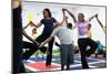 First Lady Michelle Obama Joins an after School 'Let's Move!' Yoga Class after School Activities-null-Mounted Photo