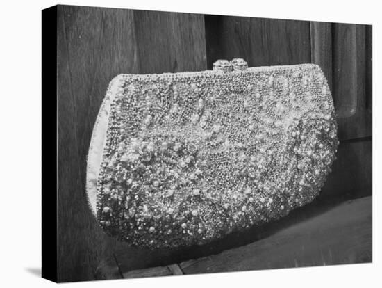 First Lady Mrs. Dwight D. Eisenhower's Inaugural Jeweled Purse Encrusted with 3,456 Pink Pearls-Nina Leen-Stretched Canvas