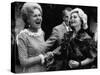 First Lady Patricia Nixon with Zsa Zsa Gabor, in California, 1972-null-Stretched Canvas