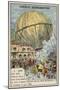 First Launch of a Hot Air Balloon by the Montgolfier Brothers, Annonay, France, 5 June 1783-null-Mounted Giclee Print