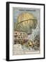 First Launch of a Hot Air Balloon by the Montgolfier Brothers, Annonay, France, 5 June 1783-null-Framed Giclee Print