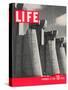 First LIFE Cover with Fort Peck Dam, November 23, 1936-Margaret Bourke-White-Stretched Canvas