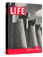First LIFE Cover with Fort Peck Dam, November 23, 1936-Margaret Bourke-White-Stretched Canvas